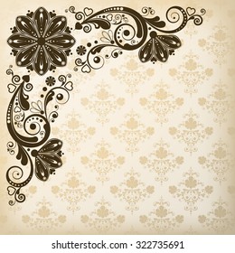 vector vintage floral  background