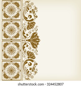 vector vintage floral  background