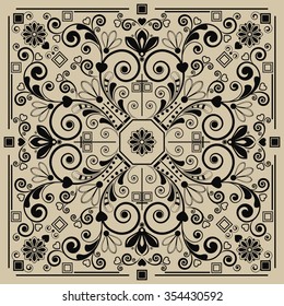 vector vintage floral  background