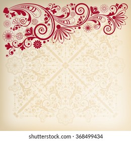 vector vintage floral  background