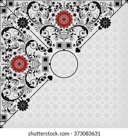vector vintage floral  background
