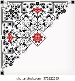 vector vintage floral  background