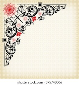 vector vintage floral  background
