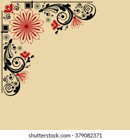 vector vintage floral  background
