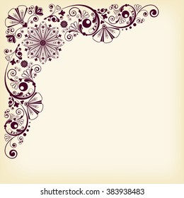 vector vintage floral  background
