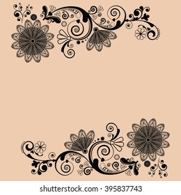 vector vintage floral  background