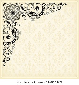 vector vintage floral  background