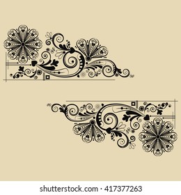 vector vintage floral  background