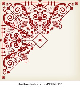 vector vintage floral  background