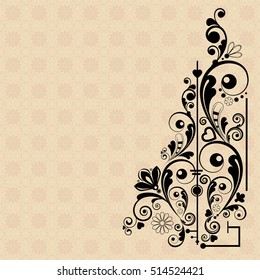 vector vintage floral  background
