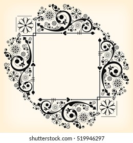 vector vintage floral  background