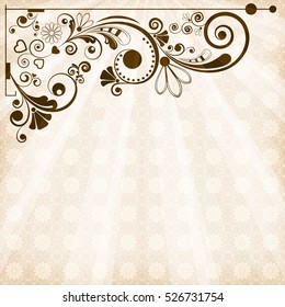 vector vintage floral  background