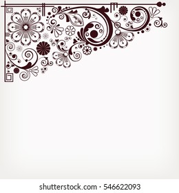 vector vintage floral  background