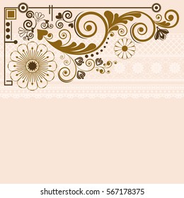 vector vintage floral  background