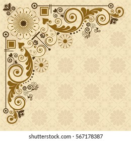 vector vintage floral  background