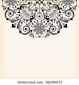 vector vintage floral  background