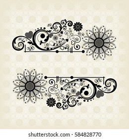 vector vintage floral  background