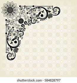 vector vintage floral  background