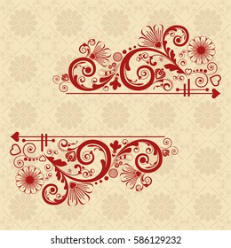 vector vintage floral  background