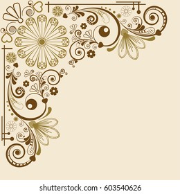 vector vintage floral  background
