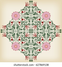 vector vintage floral  background