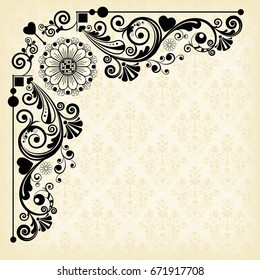 vector vintage floral  background