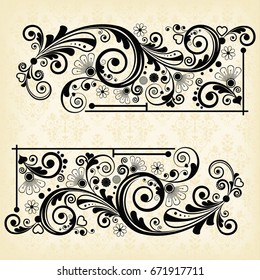 vector vintage floral  background