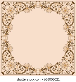 vector vintage floral  background 