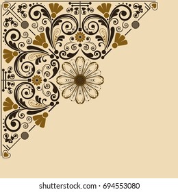 vector vintage floral  background