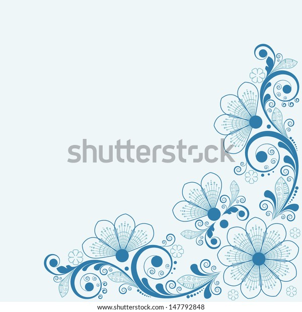 Vector Vintage Floral Background Stock Vector (Royalty Free) 147792848