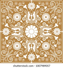 vector vintage floral  background with decorative flowers for design
