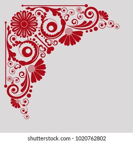 vector vintage floral  background with decorative flowers for design
