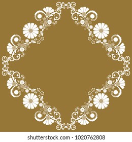 vector vintage floral  background with decorative flowers for design
