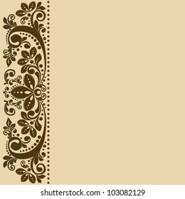 vector vintage floral  background with decorative flowers for design