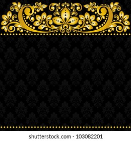 vector vintage floral  background with decorative flowers for design