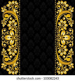vector vintage floral  background with decorative flowers for design