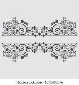 vector vintage floral  background with decorative flowers for design