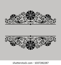 vector vintage floral  background with decorative flowers for design