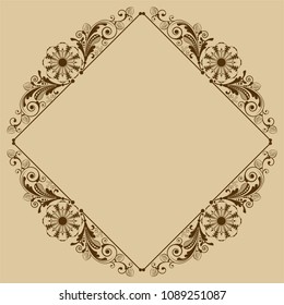 vector vintage floral  background with decorative flowers for design