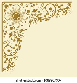 vector vintage floral  background with decorative flowers for design