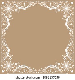 vector vintage floral  background with decorative flowers for design