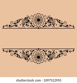 vector vintage floral  background with decorative flowers for design