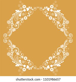 vector vintage floral  background with decorative flowers for design