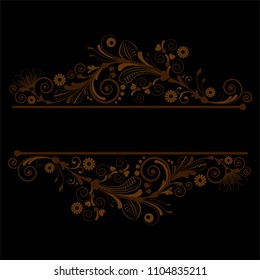 vector vintage floral  background with decorative flowers for design
