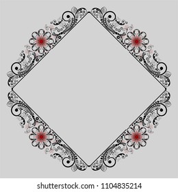 vector vintage floral  background with decorative flowers for design