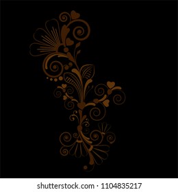 vector vintage floral  background with decorative flowers for design