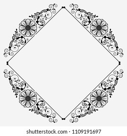 vector vintage floral  background with decorative flowers for design
