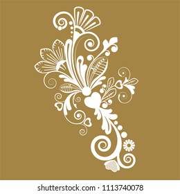 vector vintage floral  background with decorative flowers for design