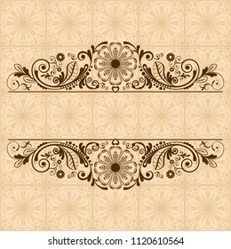 vector vintage floral  background with decorative flowers for design