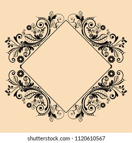 vector vintage floral  background with decorative flowers for design